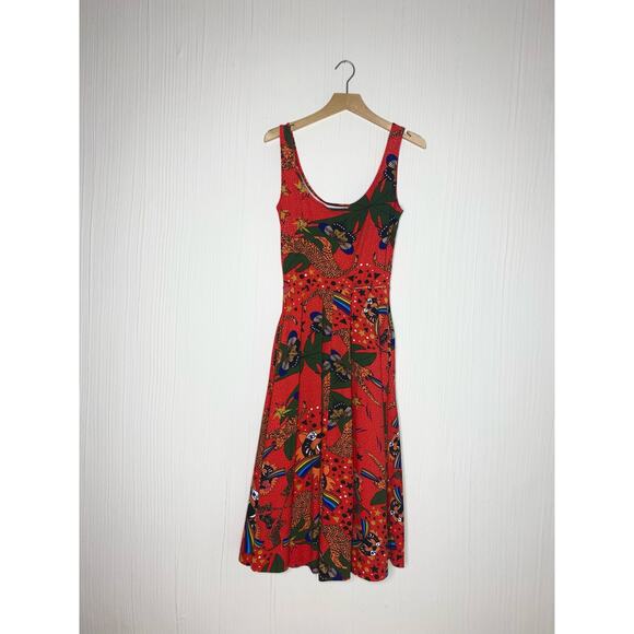 NOOWORKS Vacation Dress Pride Tiger Print Sleeveless Midi Dress US MEDIUM - Picture 13 of 14